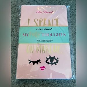 Too Faced My Pretty Thoughts Notebooks, set of three, new in packaging.
